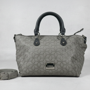 Gray satchel bag