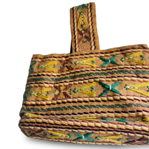 Embroidered jute bag