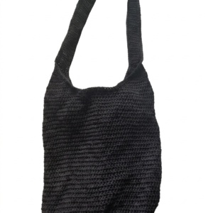 Black crochet bag