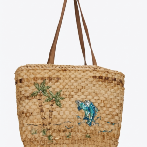 hand-woven straw tote bag